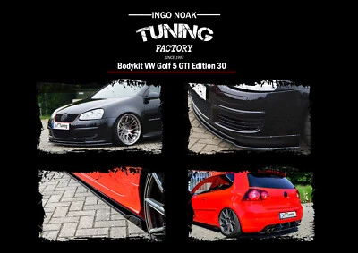Kit de carrocería con alerón delantero difusor trasero umbral en ABS para VW Golf 5 GTI ED 30