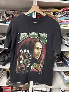 Vintage Bob Marley Rap Tee 90s Wake Up And Live - Picture 1 of 7