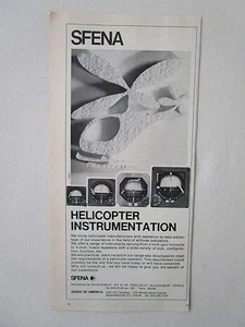 3/1973 PUB SFENA VELIZY HELIKOPTER INSTRUMENTIERUNG ANZEIGE ORIGINAL ANZEIGE - Bild 1 von 1