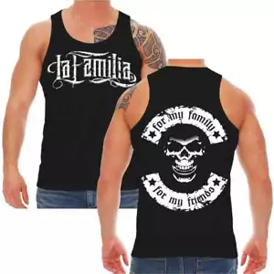 Herren Muskelshirt Tank Top La Familia for my family for my friends Oldschool - Bild 1 von 4