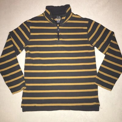 Camisa infantil manga longa quarto de zíper tamanho 7-8 cinza e amarela - Imagem 1 de 4