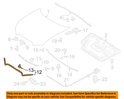 MAZDA OEM 16-18 MX-5 Miata HOOD-Front Weather Strip N24356770D - Image 1 of 2
