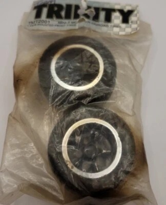 Trinity Front Monster On Road Tires Team Losi Mini-T 1.0 Mini T 1/18th MT2001 - Image 1 of 2