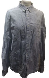 Howick blau & weiß gestreiftes langärmeliges Baumwollhemd für Herren UK Large 42-45"" Brustumfang - Bild 1 von 5