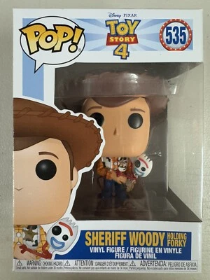 Sheriff Woody (Holding Forky) 535 ~ Disney/Pixar: Toy Story 4 ~ Funko Pop Vinyl - Image 1 of 4