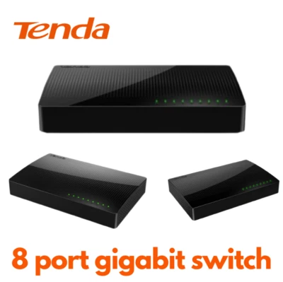 Tenda 8 Port Ethernet Gigabit Switch RJ45 FAST LAN 2000Mbps Network Office SG108 - image 1 of 4