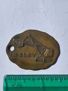 INSLEY MANUFACTURING CORP SHOVEL CRANE WATCH FOB NUMBERED TAG 9478 INDIANAPOLIS - Picture 1 of 4