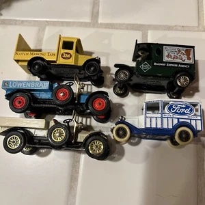 LLEDO Days Gone Lot Of 5 Vehicles - Lowenbrau , Ford , 3M Scotch Tape - Picture 1 of 12