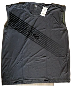 mens muscle vest top Zumba gym fitness sleeveless Grey XXL New with tags - Picture 1 of 2