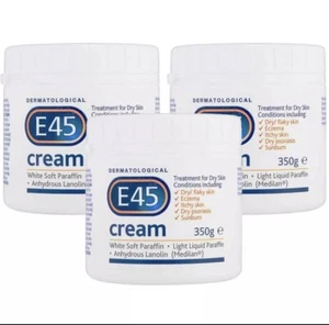 E45 Dermatologische Feuchtigkeitscreme empfindliche trockene Haut Körperpflege Pack 3 x 350g - Bild 1 von 1
