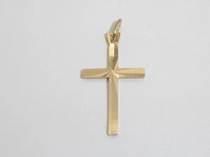 18K Gold 750 Gelbgold 1,54 g Kreuz Anhänger für Halskette 8429 - Bild 1 von 9