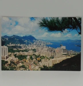 Bird's Eye View Eastern District Down on City Skyline Postcard Hong Kong Vintage - Picture 1 of 2