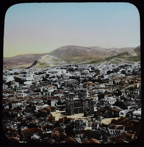 A VIEW ACROSS THE CITY OF ATHENS GREECE C1887 Magic Lantern Slide ANTIQUE PHOTO - Picture 1 of 3