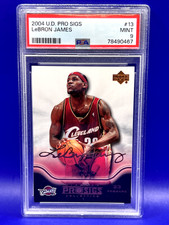 2004-05 UPPER DECK PRO SIGS #13 Sophomore Diamond Coll. LEBRON JAMES PSA 9 MINT