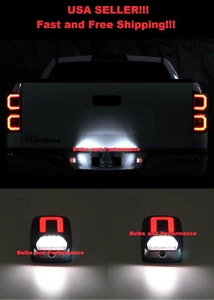 for 1995-2004 TOYOTA TACOMA WHITE LED LICENSE PLATE LIGHTS w/ RED TAIL LAMPS - Picture 1 of 5