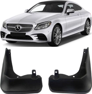 Genuine Front Splash Guards Mud Flaps For 2015-2022 Mercedes Benz C Class Coupe - Picture 1 of 6