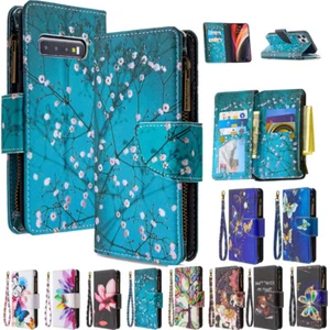 For Google 6 7 Pro Luxury Patterned Leather Zipper Wallet Card Purse Case Cover - Picture 1 of 31