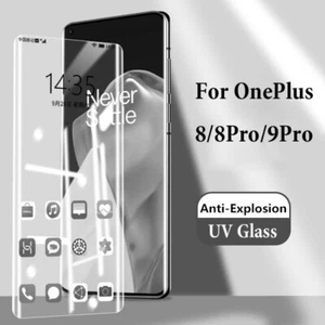 For OnePlus 11 9 Pro 10 Pro UV Tempered Glass Full Liquid Glue Screen Protector - Picture 1 of 22