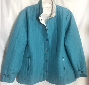 Norm Thompson Womans Jacket 2X Zip Pockets Lightly Quilted adjust Summer Attire - Picture 1 of 17