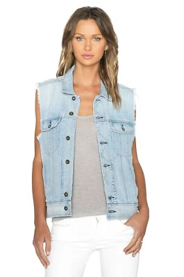 RAG & BONE NWT $245 Boyfriend Denim Vest in Beckton Sz XS - Image 1 of 4