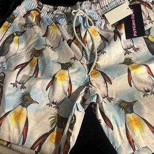 MENS Swim Trunks XL PENGUIN DRAWSTRING 4WAY STRETCH SWIM BOARD SHORTS S - Picture 1 of 10