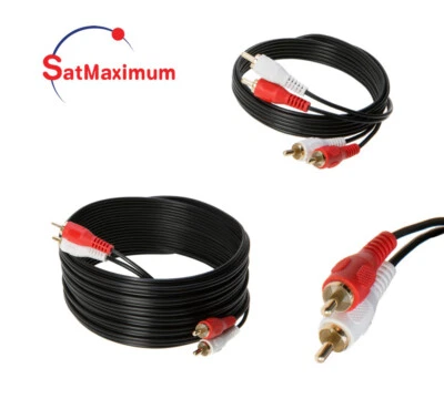 2 RCA Male to 2 RCA Male Stereo Audio Cable TV PC  Speakers DVD Multipack - LOT - Image 1 of 4