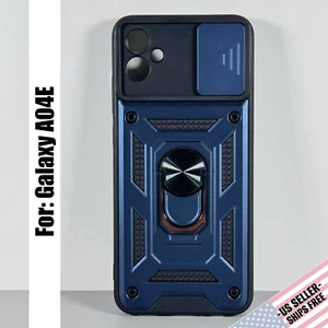 Case designed for GALAXY A04E: Blue & Black | Camera Cover | Magnetic Ring Stand - Picture 1 of 11