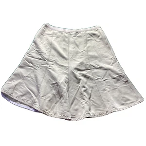 Horny Toad skirt women 6 SM khaki tan midi a line zip active hike golf office - Picture 1 of 9