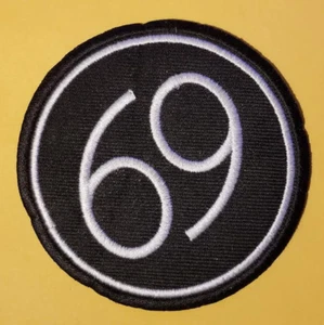 69 ying yang 6 9 toppa ricamata tutti circa 3" umorismo adulto ferro cucito - Foto 1 di 2