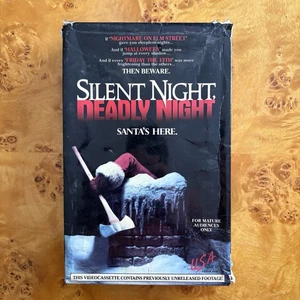 SILENT NIGHT DEADLY NIGHT VHS Big Box USA Home Video HORROR TESTED - Picture 1 of 15