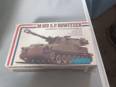 1976 Aurora US Army Howitzer Tank Artillery Model Kit 1:48 Scale NEW - Image 1 of 4