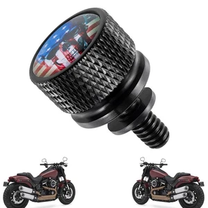 Fender Seat Bolt Knurl Screw black Fit For Harley Softail Dyna CVO 96-23 - Picture 1 of 7