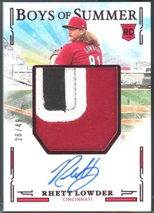 Rhett Lowder 2025 Boys Of Summer Jumbo Rookie Patch Auto RC #/49 Reds - Picture 1 of 2