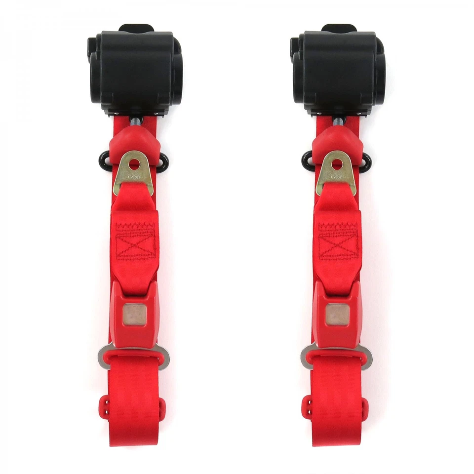 Jeep Wrangler 1987 - 1996 estándar 3pt rojo retráctil canastilla cinturón de seguridad kit - 2  Foto 1 de 2