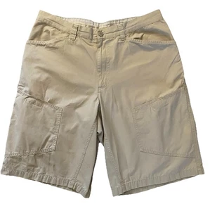 Pantaloncini cargo Patagonia uomo vintage cotone biologico tela kaki marrone tasche W34 - Foto 1 di 8