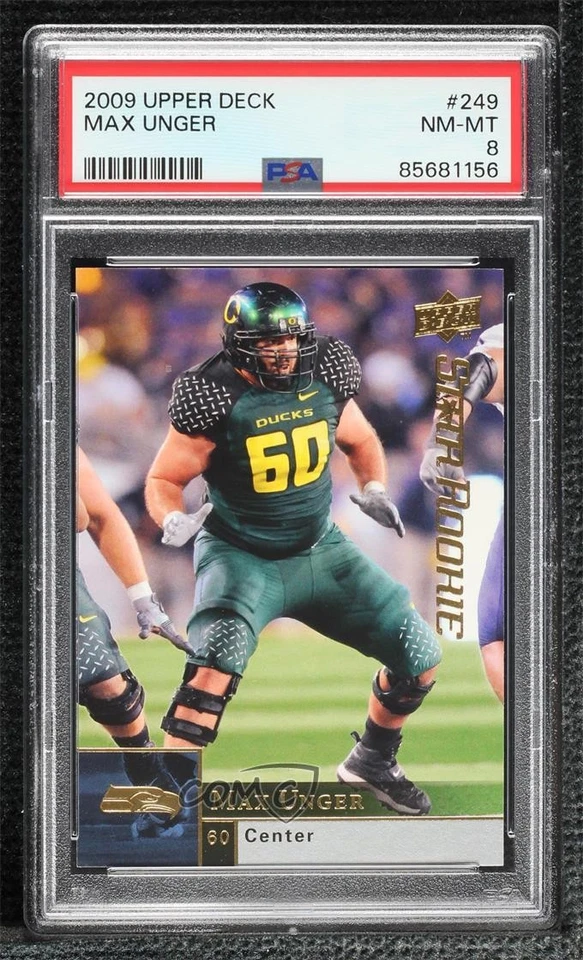 2009 Upper Deck Star Rookie Max Unger #249 PSA 8 Rookie RC - Image 1 of 2