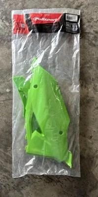 Polisport Kawasaki Green Restyled Side Number Plates 03-07 KX125/250 - Image 1 of 2