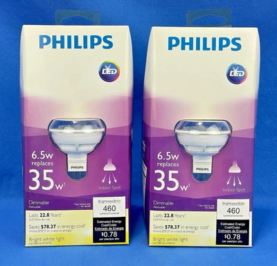 Philips MR16 Mini Bi-Pin Dimmable 6.5w 460 Lumens Indoor LED Lightbulb - 2 PACK - Image 1 of 4
