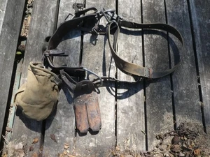Correa de cinturón de escalada con poste Bell System Lineman y bolsa de herramientas de colección - Imagen 1 de 11