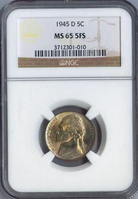 1945-D Jefferson Nickel NGC MS65 FS Holiday Sale 🎁 - Image 1 of 2