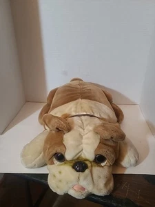 Vintage RUSS BERRIE & CO, INC Brutus Bulldog Plush 20” Long  Big Eyes - Picture 1 of 6