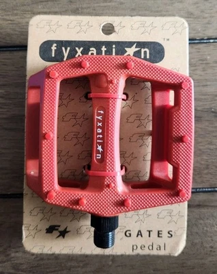 Brand NEW Fyxation Gates PC Pedals Red Bicycle Bike Pedal NIP Sealed - Image 1 of 2
