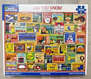 White Mountain 1000 Pieces Jigsaw Puzzle - Did You Know - Picture 1 of 3