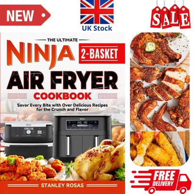 Ninja Dual Zone Air Fryer Cookbook for Beginners 2025 UK 2000 Days of Recipes - Image 1 of 4