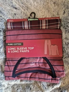 M&S PURE COTTON 2 PIECE PYJAMA SET. XL. NWT - Picture 1 of 5