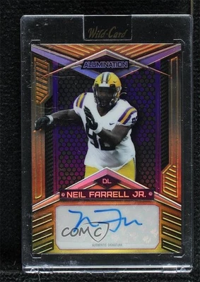 2022 Wild Card Alumination Pro-Look Gold Rainbow /75 Neil Farrell Jr #AB-69 Auto - Image 1 of 2