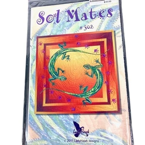 Lizard Applique Southwest Wall Quilt Pattern "Soul Mates" by Lady Hawk Designs - Picture 1 of 3
