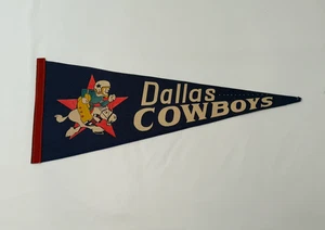 Rare 1960's DALLAS COWBOYS Original Felt NFL Pennant Football Great Graphics - Picture 1 of 14