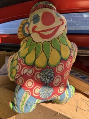 Vintage Chester The Clown Cut N Sew Finished Pillow 1960s - Image 1 of 4