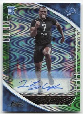 2020 Panini Absolute #187 Quintez Cephus Signature Rookies Green Waves #/25 - Image 1 of 2